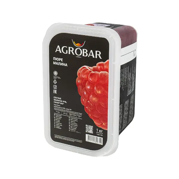 Малина пюре замороженное, Agrobar, 1 кг