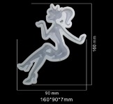 Силиконовая форма для леденцов "Девушка сидит"