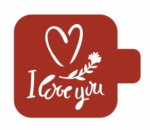 Трафарет кондитерский "I love you" 9 см