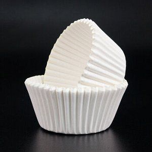 Капсула бумажная для конфет 35*20 мм, белая, 1 шт