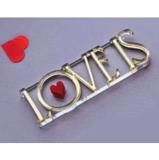 Акриловый топпер "LOVE IS" №2, золото