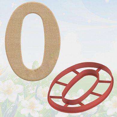 Форма вырубка для торта Цифра 0, размер 25