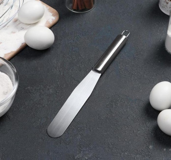 Лопатка-палетка прямая Доляна, 27×3 см, рабочая часть 15 см