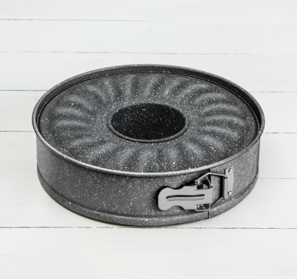 Форма для выпечки Доляна «Элин Мрамор. Немецкий кекс», 26,3×6,8 см, со вкладышем для немецкого кекса, съёмное дно, антипригарное покрытие