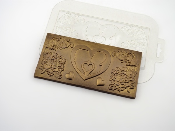 Форма пластиковая для шоколада "Он и она" 170х85х10 мм