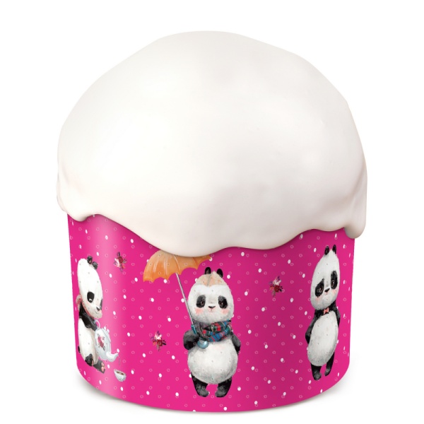 Форма бумажная для кулича на 300 гр Зверята, d110*85 мм