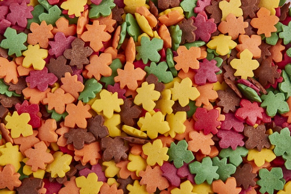 Посыпка кондитерская  "Осенние листья", опт 750 гр