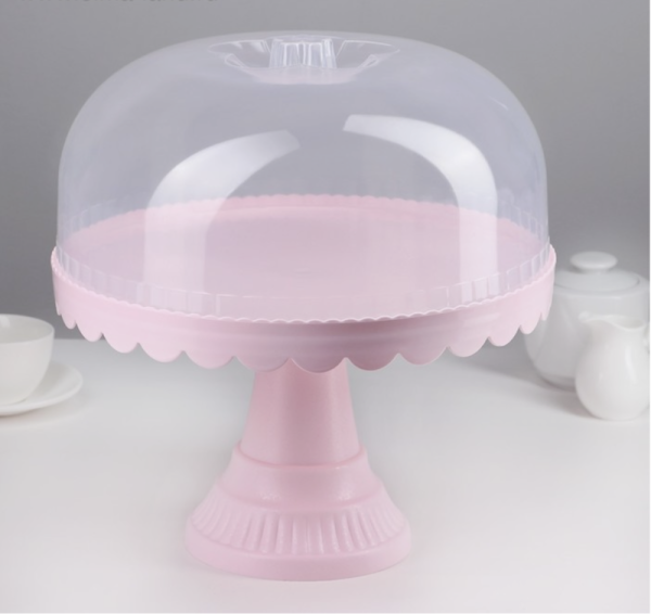 Тортовница с крышкой, 32,5×32,5×34 см, цвет МИКС