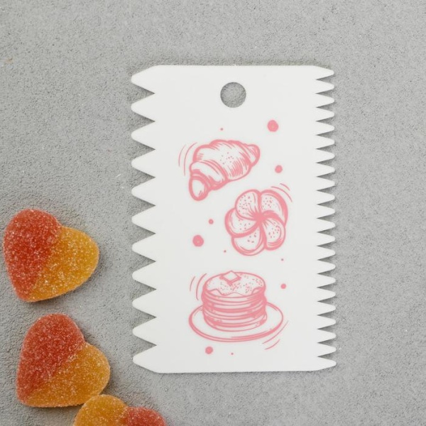 Набор кондитерских шпателей KONFINETTA «Сладости» 11.5×8 см, 11.2×6.5 см, 10×7 см, 3 шт