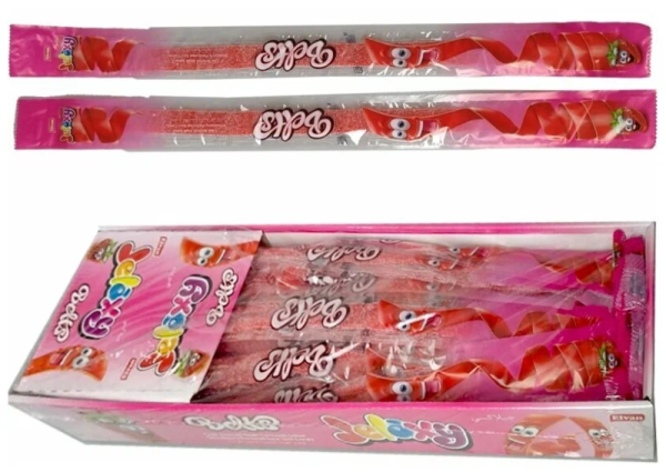 Жевательный Мармелад Jeloxy Ремешки, Клубника, 15 гр