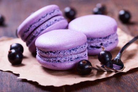 Крышечки макаронс (пара), фиолетовый