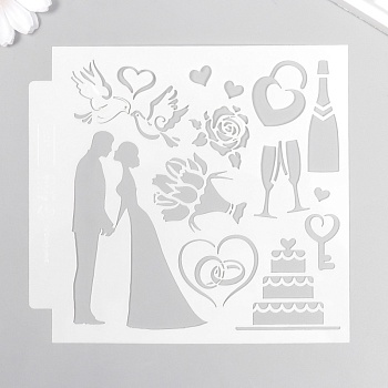 Трафарет кондитерский "Свадьба" 13х13 см