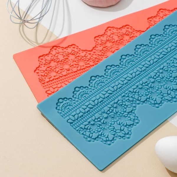Коврик для айсинга силиконовый Доляна «Ажурный пояс», 40×13 см