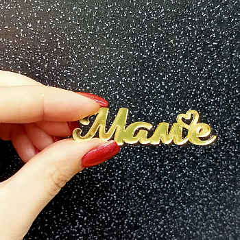 Акриловый топпер «Маме», 4 см, золото