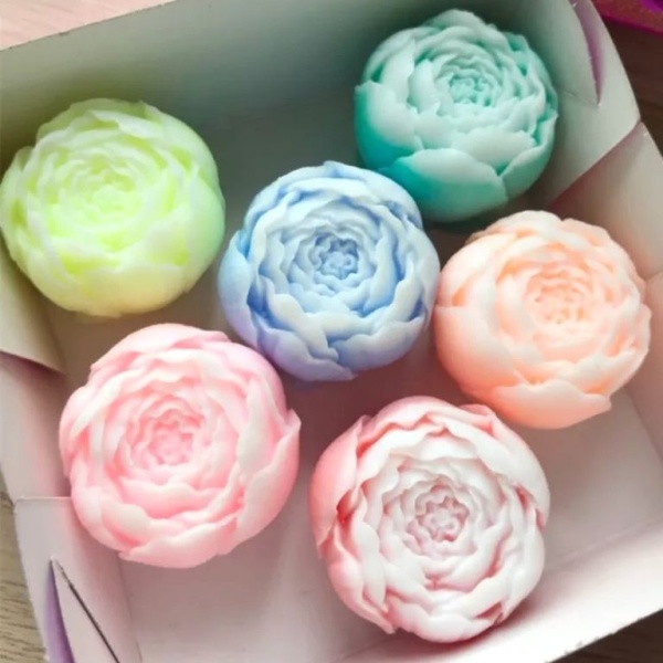 Силиконовый молд 3D  "Пион"