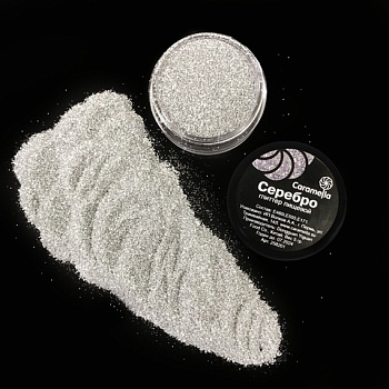 Глиттер  пищевой Серебро Caramella, 5 гр