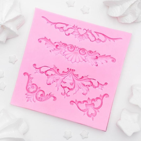 Молд силиконовый Вензеля, лепнина, 10,5×10,5 см