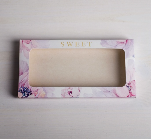 Коробка для шоколада с окном 17,3×8,8×1,5 см «Sweet»