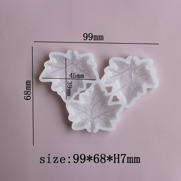 Силиконовая форма для леденцов «Кленовые листики»