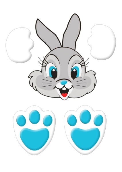 Зайка №2, картинка на сахарной бумаге