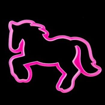 Вырубка для пряника  "Лошадка бежит", пластик 12*8 см