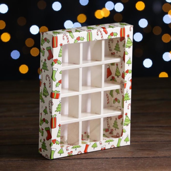 Коробка для 12 конфет "Зимушка"