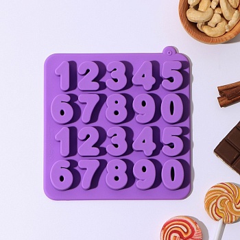 Форма для льда и шоколада «Цифры», 16×16×2 см, 20 ячеек, силикон