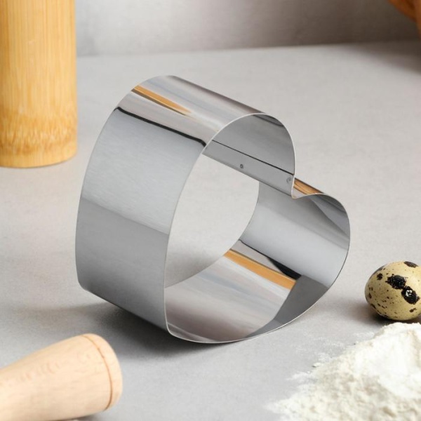 Форма для выпечки и выкладки "Сердце", 8*8 см, h- 6,5 см