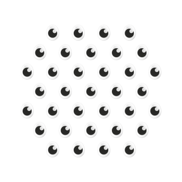 Сахарные фигурки мини-медальоны Глазки 10х15 мм, 250 гр