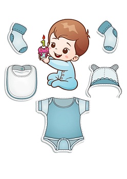 Годик №7, картинка на сахарной бумаге