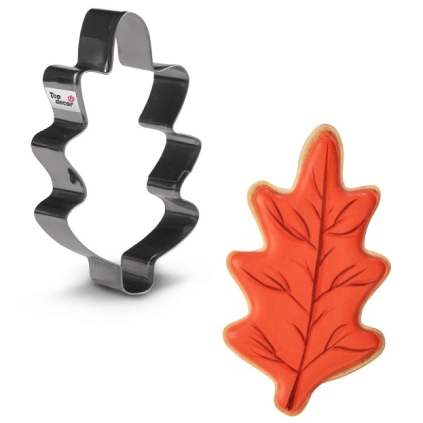 Вырубка для пряника "Лист дуба", 112х66 мм