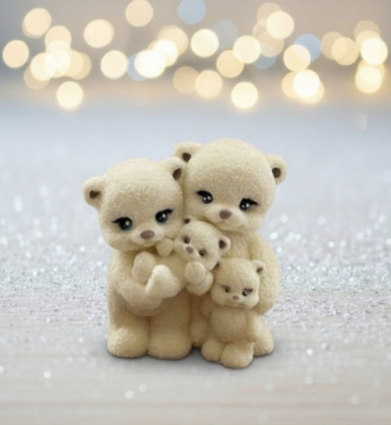 Фигурка из шоколадной глазури "Медвежья семья"