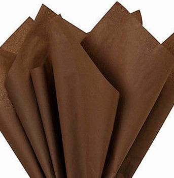 Бумага упаковочная тишью, Коричневый, 50 см х 66 см, набор 10 шт