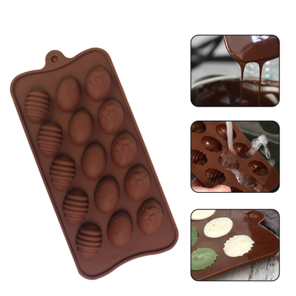 Форма для льда и шоколада «Пасхальные яйца », 21×10,5 см, 15 ячеек (3.2*2.2 см)