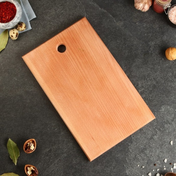 Доска разделочная "Славяночка", 32.5х21.5х1,5 см, цельный массив бука