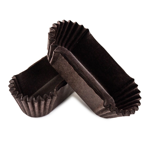 Капсула бумажная овал 40*105*25, коричневая, 1 шт