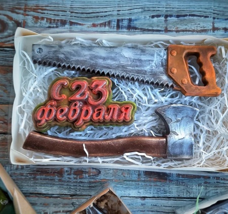 Форма пластиковая для шоколада "С 23 февраля"