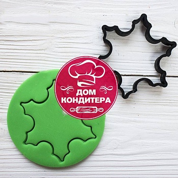 Вырубка для пряника "Снежинка №1", пластик, 9 см