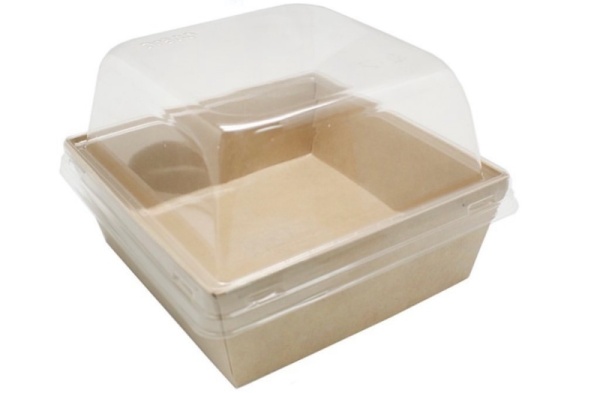 Коробка для бенто-торта и моти ECO SmartPack 300, крафт, 8,5*8,5*8,5 см
