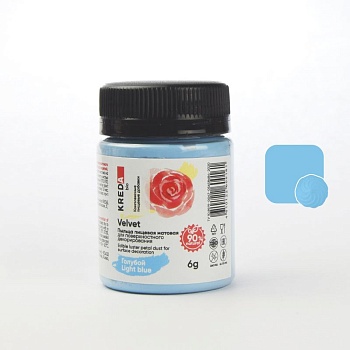 Цветочная пыльца матовая Velvet голубой Kreda  6 г