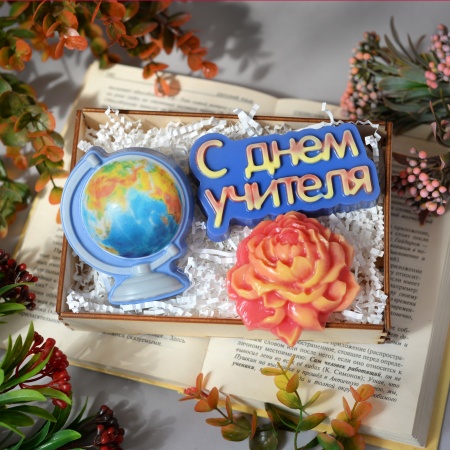 Форма пластиковая для шоколада "С Днем учителя (надпись)"