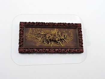 Форма пластиковая для шоколада "Плитка Русская зима"