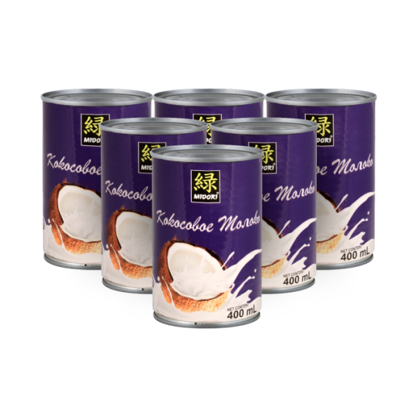 Кокосовое молоко 18% MIDORY, ж/б, 400 мл