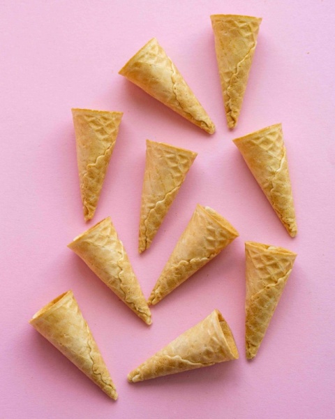 Рожок вафельный Миниконус ровный край, 6 см, 5 шт