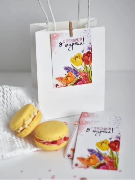 Открытка в ассортименте "8 марта, Цветы", 7*10 см, 1 шт