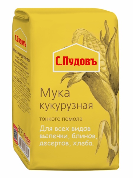 Мука кукурузная С.Пудовъ, 450 гр