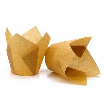 Капсула бумажная ТЮЛЬПАН d50*80 мм, крафт, 1 шт