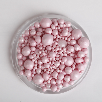 Взорванные зёрна риса "Жемчуг нежно розовый 3-10 мм", 50 гр