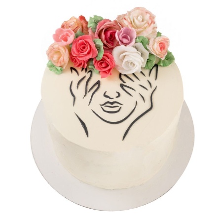 Трафарет кондитерский «Контур лица с руками», 20*15 см