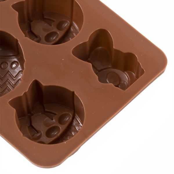 Форма силиконовая для шоколада «Пасха» , 8 ячеек